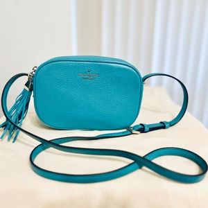Kate Spade Stone Blue Crossbody EUC